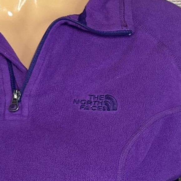 North Face TKA 100 Microvelour Glacier Fleece Pullover Top Purple Size Small - Picture 3 of 9